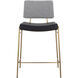 Brinley 36.75 inch Gold / Nightfall Black / Chacha Grey Counter Stool